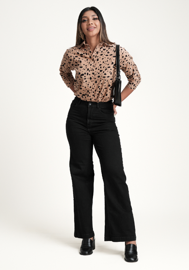 LORIDA TIGER PRINT BLOUSE 